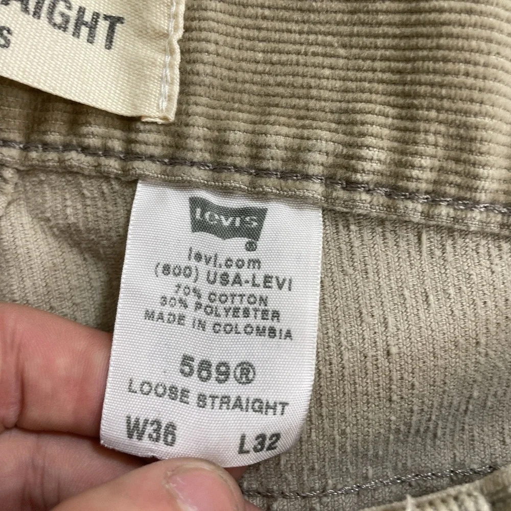 VTG Levis 569 Corduroy Pants Mens 36x32 Baggy Y2K Skater 2000s Loose Straight
